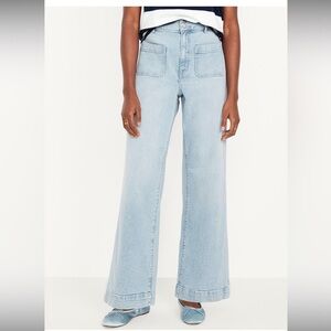 NWT Old Navy Extra High-Wasited Mariner Wide-Leg Jeans Size 4